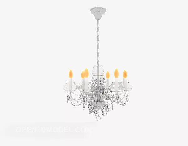 European Crystal Process Chandelier 3d model European Crystal Process Chandelier 3d model