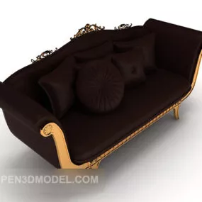 European Dark Multiplayer Sofa 3d model