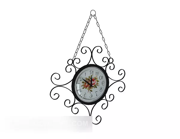 Circle Table Clock With Stand 3d model
