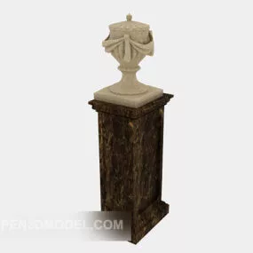 European Decorative Column 3d model