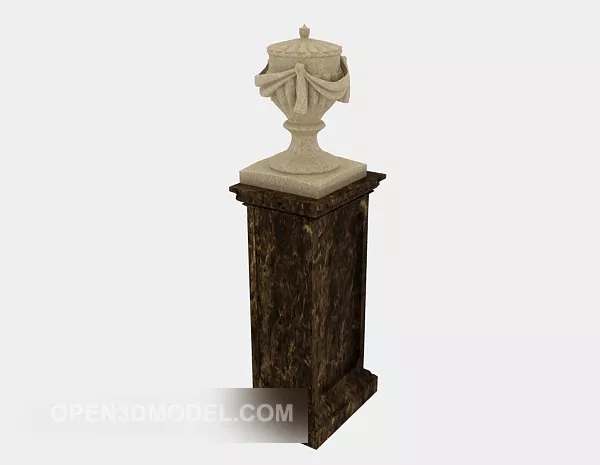 European Decorative Column 3d model European Decorative Column 3d model