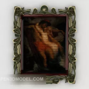 European Decorative Oil Painting 3d model