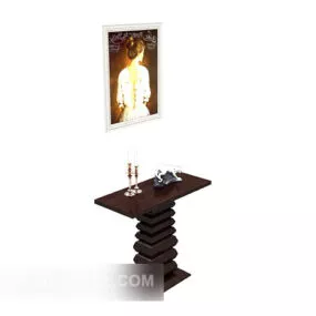 European Decorative Side Table 3d model