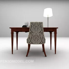 European Work Desk Set 3d model