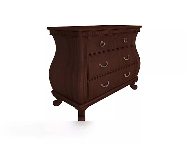 European Drawer Home Side Cabinet 3d model European Drawer Home Side Cabinet 3d model