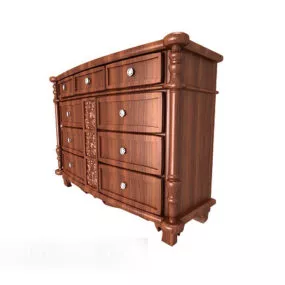 European Drawer Side Cabinet 3d model