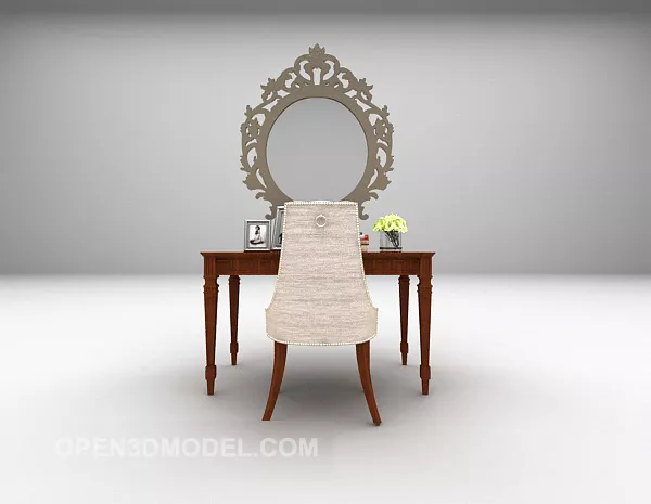 Rectangular Mirror On Wall 3d model