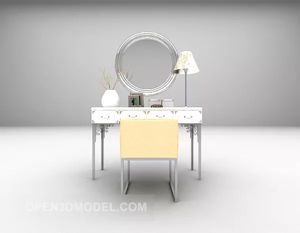 Mirror Camelia Art Frame 3d model