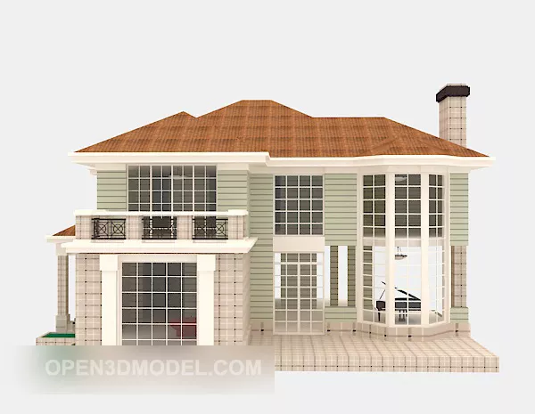 European Elegant Villa Architecture 3d model European Elegant Villa Architecture 3d model