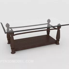 European Family Sofa Coffee Table 3d model