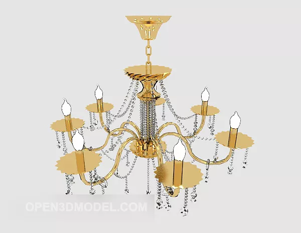 European Fine Crystal Chandelier 3d model European Fine Crystal Chandelier 3d model