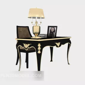 European Vintage Fine Work Desk 3d model