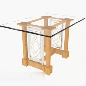 European Fine Glass Coffee Table 3d model