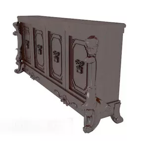 European Vintage Hall Cabinet 3d model