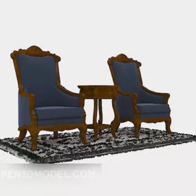 European Fine Lounge Chair 3d model