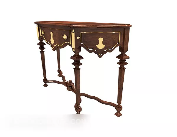 European Fine Side Table 3d model European Fine Side Table 3d model