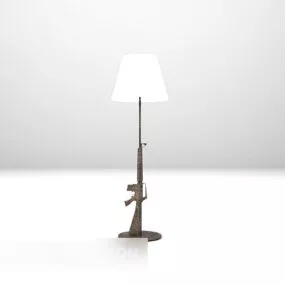 European Gun Shaped Floor Lamp 3d model