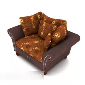 European Flower Single Sofa 3d model