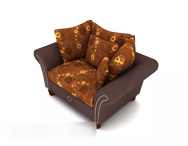 European Flower Single Sofa 3d model European Flower Single Sofa 3d model
