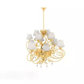 European Fresh Chandelier 3d model