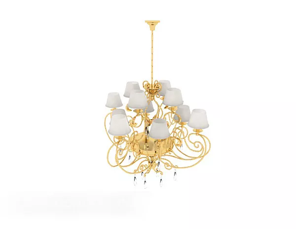 European Fresh Chandelier 3d model European Fresh Chandelier 3d model