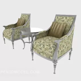 European Fresh Single Sofa 3d model