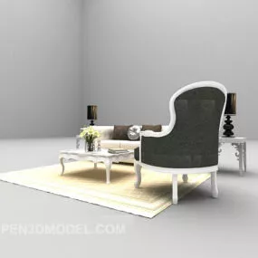 European Fresh Sofa 3d model