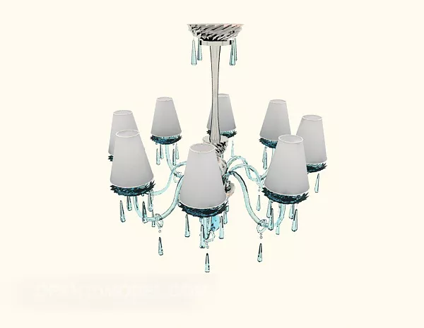 European Fresh Style Chandelier 3d model European Fresh Style Chandelier 3d model