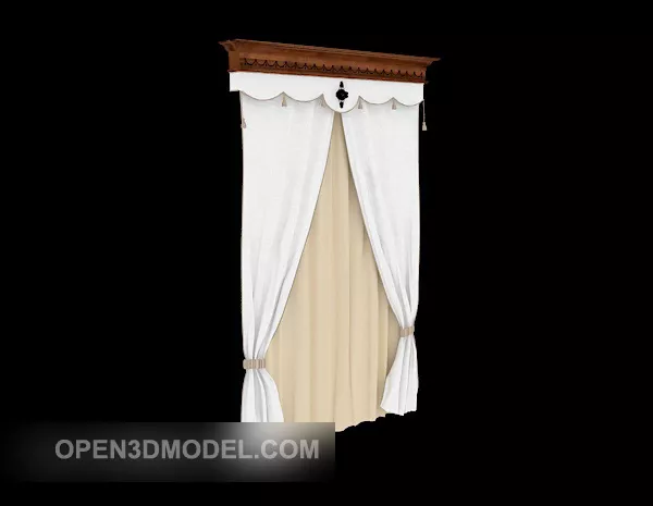 European Fresh Style Curtain Decor 3d model European Fresh Style Curtain Decor 3d model