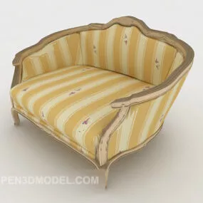 European Fresh Style Single Sofa 3d model