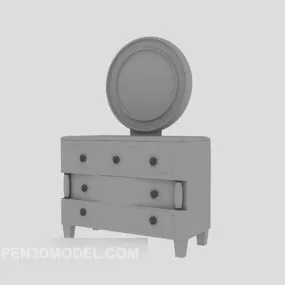 European Furniture Cabinet Lowpoly 3d model