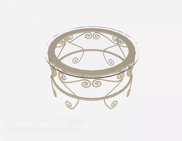 European Glass Coffee Table 3d model European Glass Coffee Table 3d model
