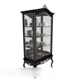 European Glass Display Cabinet 3d model