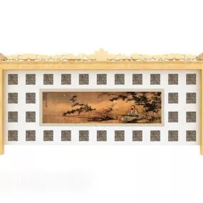 European Gold Hanging Painting 3d model