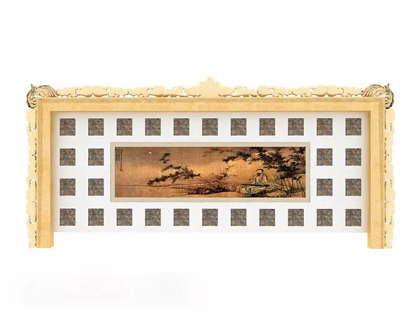 European Gold Hanging Painting 3d model European Gold Hanging Painting 3d model