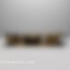 European Gold Sofa 3d model