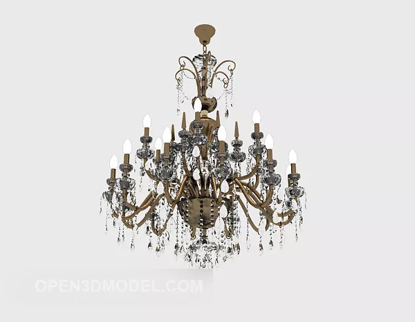 European Gorgeous Chandelier Vintage 3d model European Gorgeous Chandelier Vintage 3d model