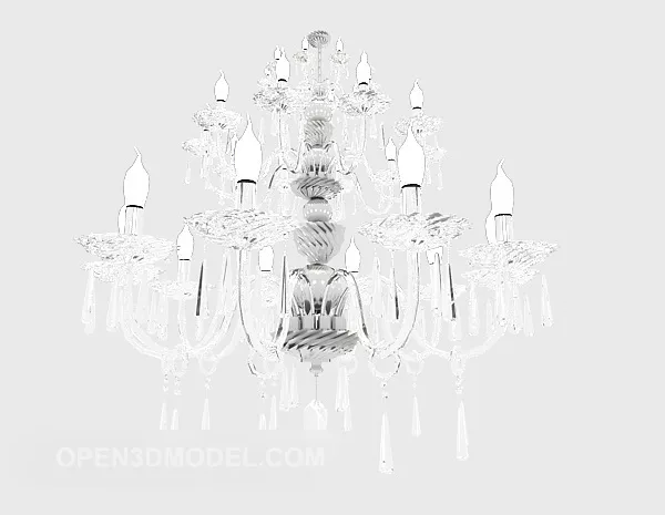 European Gorgeous Crystal Chandelier 3d model European Gorgeous Crystal Chandelier 3d model