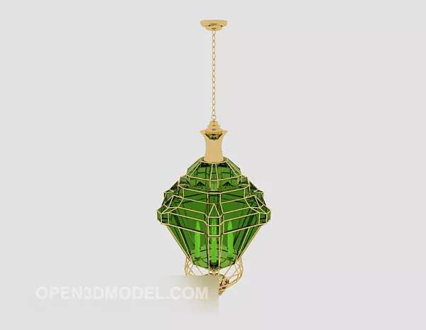 European Green Chandelier 3d model European Green Chandelier 3d model