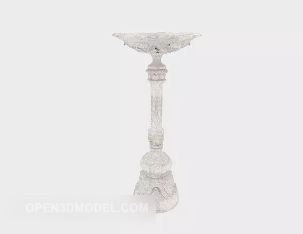 European Grey Stone Pillar 3d model European Grey Stone Pillar 3d model