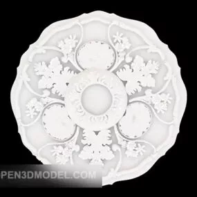 European Gypsum Lamp Plate 3d model