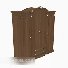European Hand-pull Wardrobe 3d model