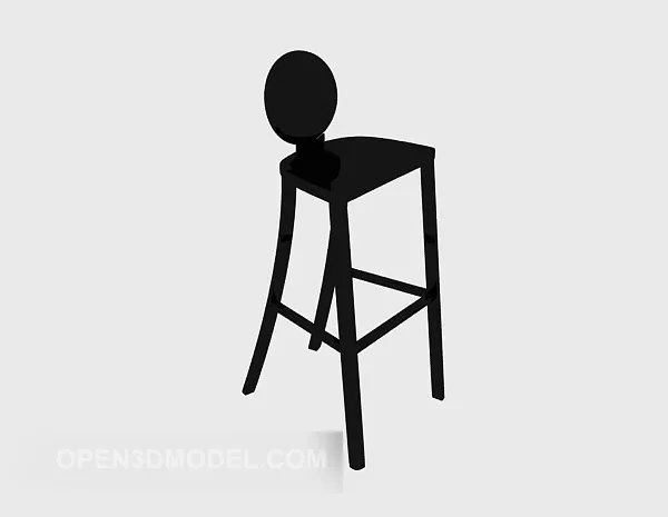 European High Chair Black Wood 3d model European High Chair Black Wood 3d model