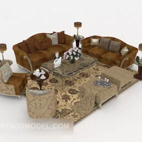 European High-end Sofa Sets 3d model