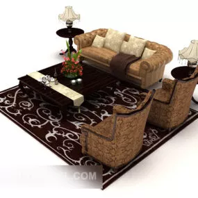European High-end Home Sofa Sets 3d model