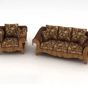 European High-end Home Sofa 3d model