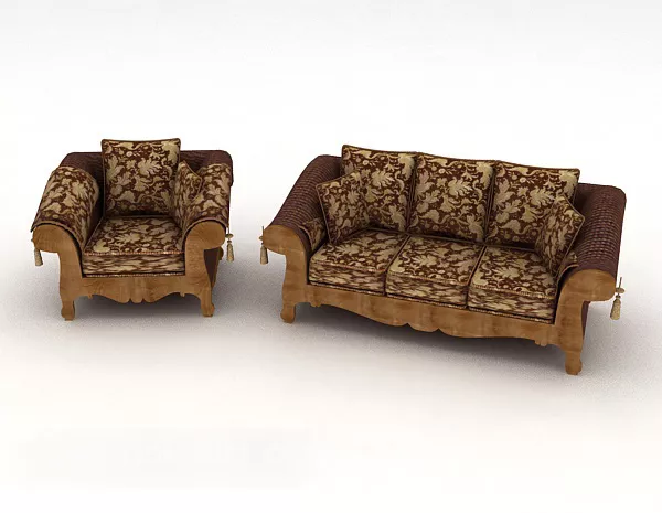 European High-end Home Sofa 3d model European High-end Home Sofa 3d model