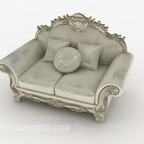 European High-end Style Single Sofa 3d model
