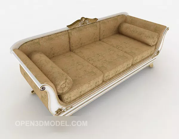 European High-end Three-person Sofa 3d model European High-end Three-person Sofa 3d model