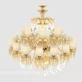European High-grade Crystal Chandelier 3d model